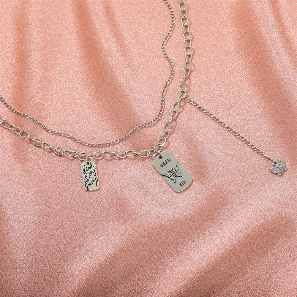 Korean Double Cascade Wearing Collarbone Chain Punk